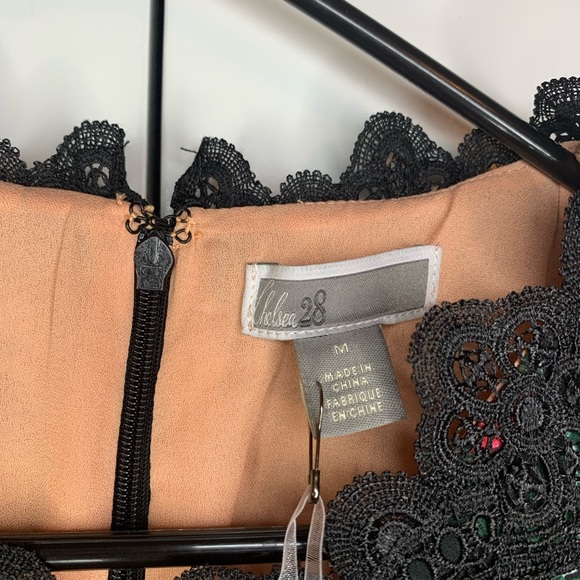 Chelsea 28 Black Foxie Floral Lace Trim Tea Dress - Picture 11 of 14